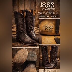 Lucchese 1883 Men's Western Boots - Dark Brown